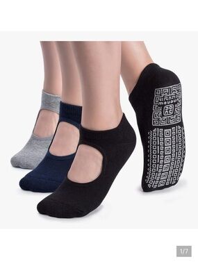 🆕 Non Slip Grip Yoga Socks for Women with Cushion for Pilates, Barre, Home